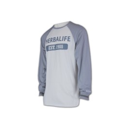 T281 創意t shirt  訂做個性t shirt   設計圓領長T款式 插肩牛角袖  T供應商HK    淺灰色 T281 創意t shirt  訂做個性t shirt   設計圓領長T款式 插肩牛角袖  T供應商HK    淺灰色